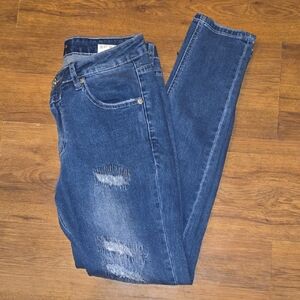 Bianco Womens Distressed Skinny  Jeans Size 30 Made In USA